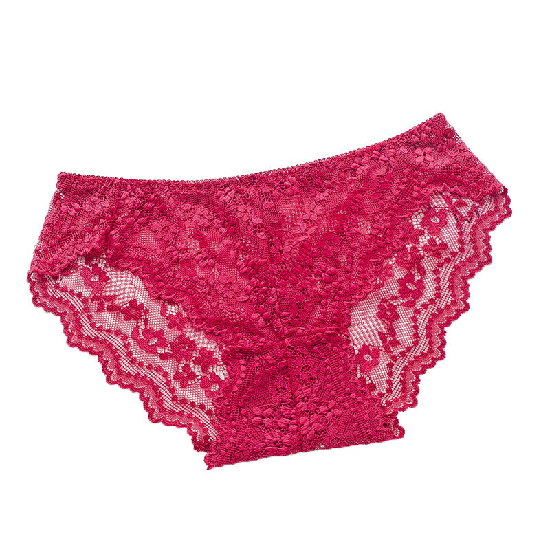 Lace transparent low waist seamless sexy briefs