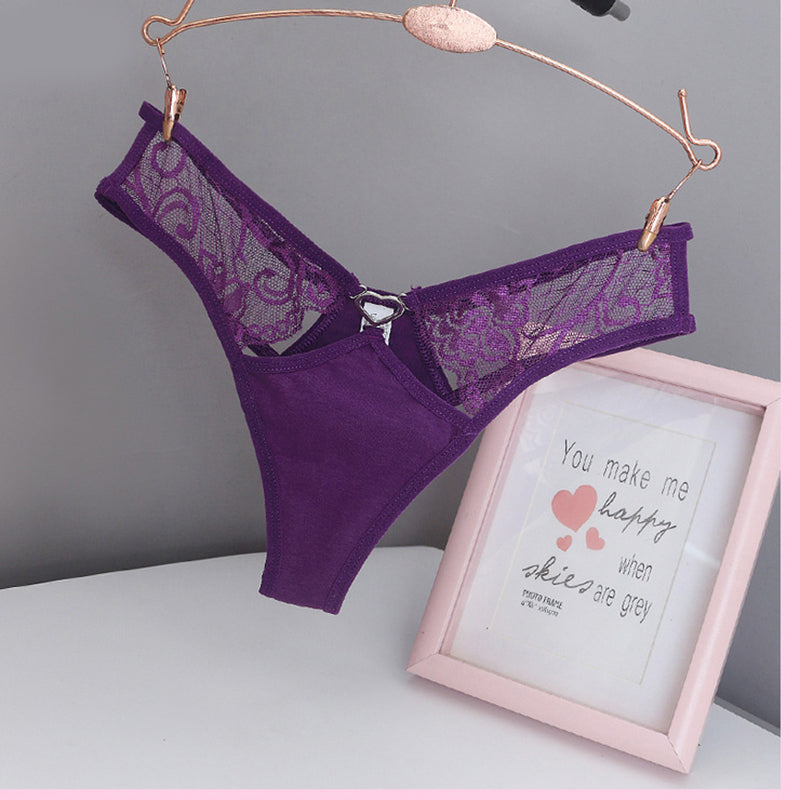 Lace Temptation T-Back Low Rise Transparent Panties