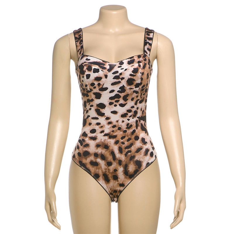 Leopard print bodysuit