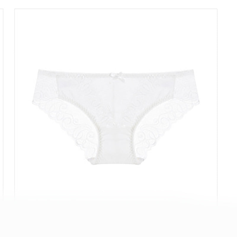 Deep V Lace Leopard Print Ice Silk Briefs