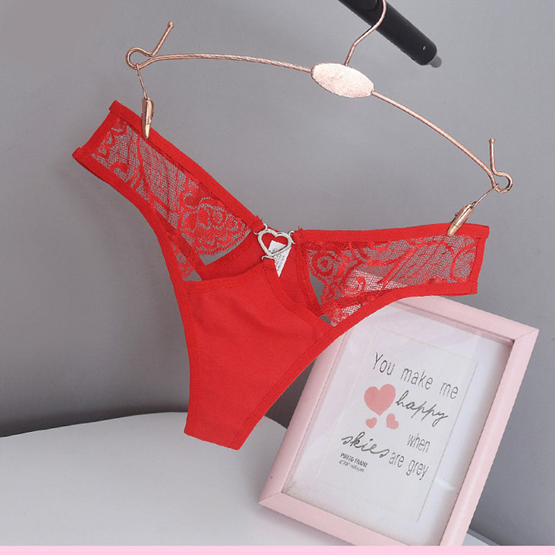 Lace Temptation T-Back Low Rise Transparent Panties