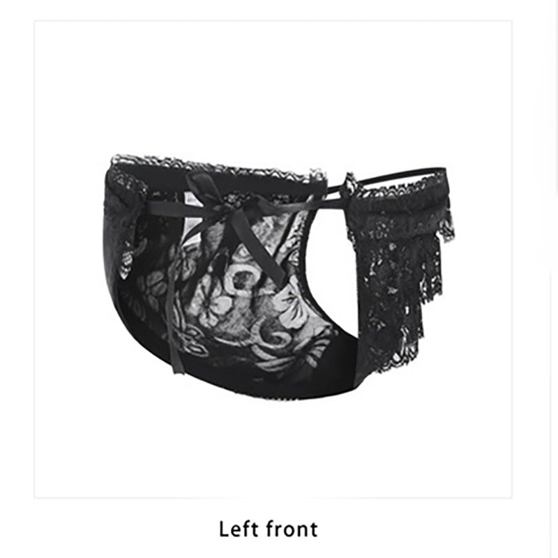 Lace Ice Silk Lace-Up Adjustable Panties