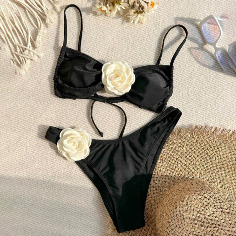 Fashion 3D Flower Sexy Bikini Swimsuit